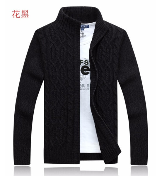 Men's Sweaters For Thickening Warm Cashmere Sweater Men Fashion Zipper Cardigan Men Sweater Men