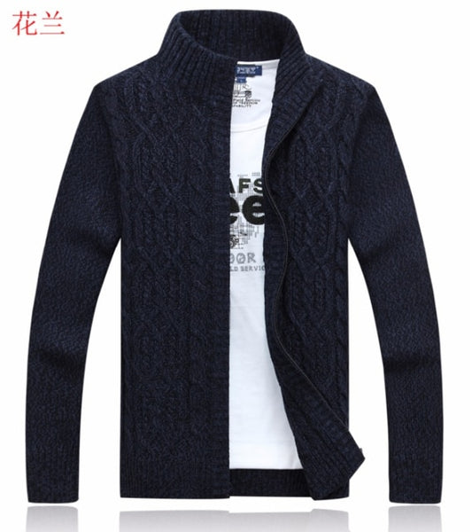 Men's Sweaters For Thickening Warm Cashmere Sweater Men Fashion Zipper Cardigan Men Sweater Men