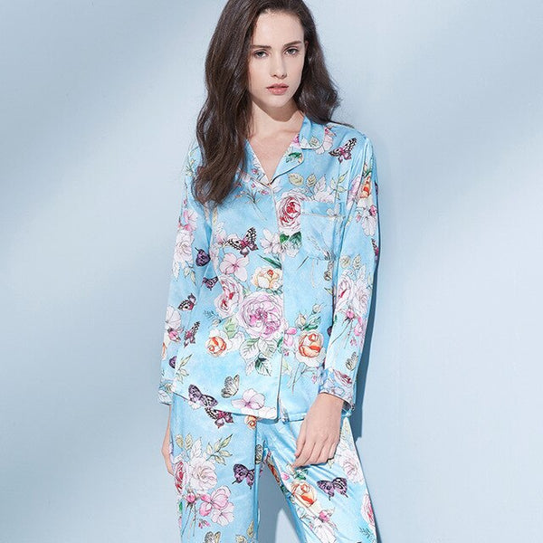 100% Nature Silk Pajama For Women Full Sleeve