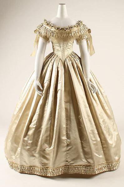 American Theatre Dress Bustle Silhouette Victorian Dress